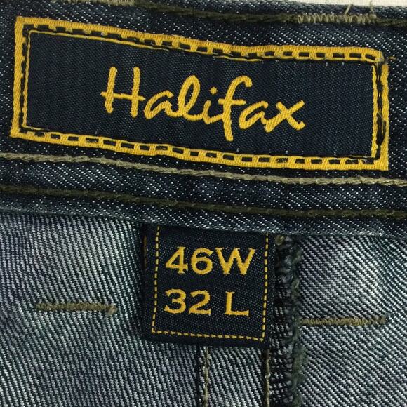Halifax Men's Dark Wash Flap Pockets Straight Leg Jeans Blue Size 46 - Picture 6 of 10